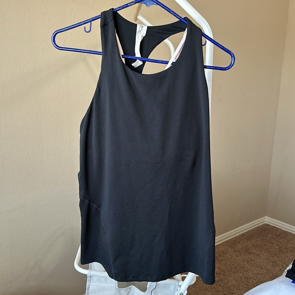 Fabletics Boost Built-In Bra Tank | Color Black/P… - image 6